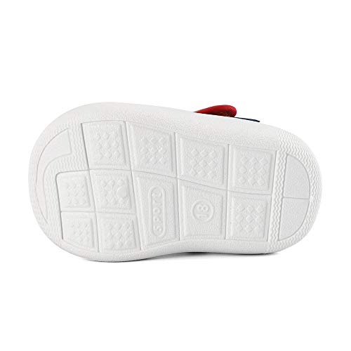 Baby Boys Girls Walking Shoes Lightweight Cartoon Toddler Shoes Non-Slip First Walkers Sneakers, Red 12-15 Months #TOP5