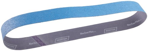 Norton BlueFire R821P Benchstand Abrasive Belt, Cotton Backing, Zirconia Alumina, 2-1/2" Width, 60" Length, Grit 36 (Pack of 10)