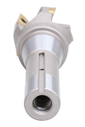 Accusize Industrial Tools 2'' Diameter By 6-1/8'' Oal 90 Degree R8 Shank Indexable End Mill With 5 Apkt1604 Carbide Inserts, 0028-6906 #TOP6