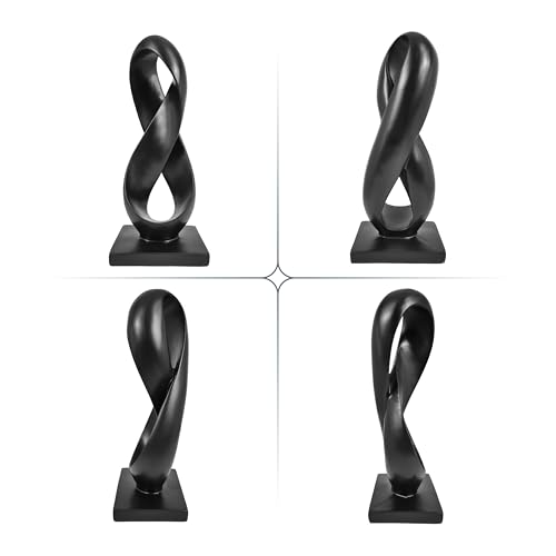 Escultura Abstracta Moderna Negra 14.5 in Minimalista miniatura 3