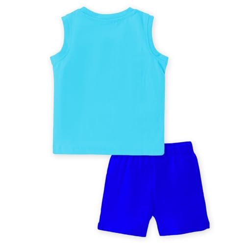 Image of TS LAVI TAVI Baby Cotton Clothing Set | Sleeveless T-Shirt & Shorts Combo | Summer Wear for Boys & Girls | Soft Breathable Fabric | Multicolor Pack of 3