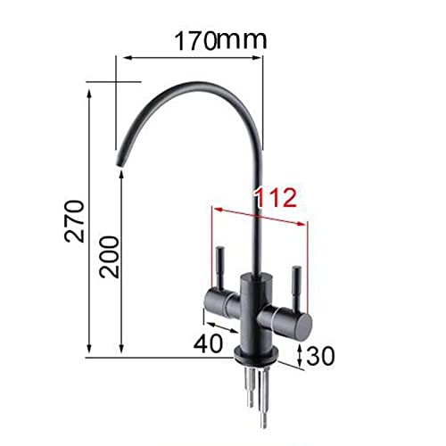 Robinet en acier inoxydable gris à double sortie avec purificateur