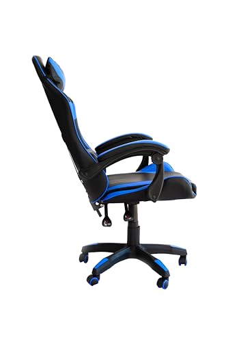 Cadeira Gamer Preta e Azul Escritório Pop Racer X