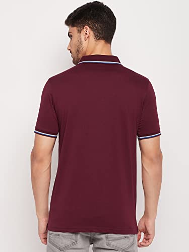 Image of UNIBERRY Men's Cotton Half Sleeves Solid Polo Neck T-shirt-MT4-BG 4XL