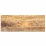 Tischplatte 90x20x3,8 cm Rechteckig Massivholz Mango, Tischplatte Baumkanten-Platte für Schreibtisch Küche Fensterbank Heimwerker-geeignet