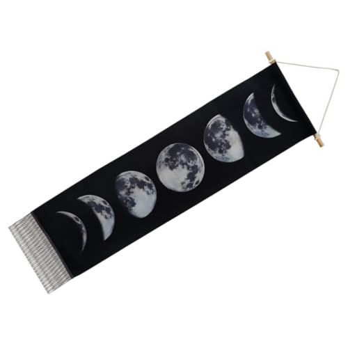 Tapiz de diseño de lunares en algodón y lino con borlas artesanales para colgar en la pared