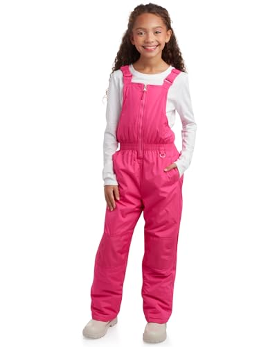 Pink Platinum Girls\' Snowsuit - Water Resistant Winter Jacket and Ski Bib Overalls (2T-16), Size 5-6, Grey/Pink