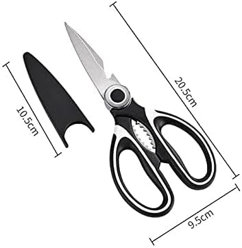 Safe Cooking Scissors Heavy Duty Poultry Shears with Comfortable Handle NonslipWith Black Protective Scissor Sleeve
