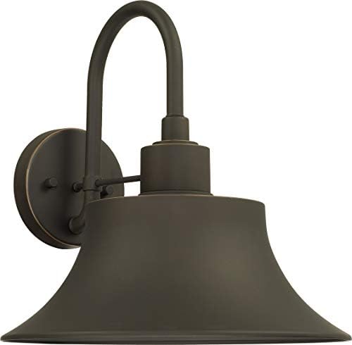 Capital Lighting 926312OZ Brock Metal Shade Outdoor Wall Sconce, 1-Light 100 Watt, 13" H x 13" W, Oiled Bronze