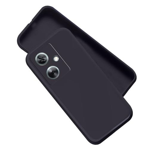 Image of A rtistque Liquid Silicone Back Cover Case for Oppo A79 5G Shockproof TPU Soft Flexible with Camera Protection - Black