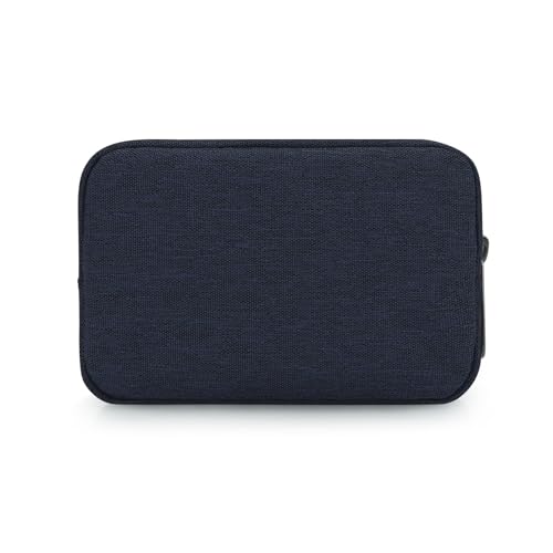 DOB SECHS Waterproof Canvas Mini Travel Makeup Carrying Case Wash Bags Cosmetic Bag Portable Electronics Accessories Organizer Wash Gym Shaving Bag, Blue