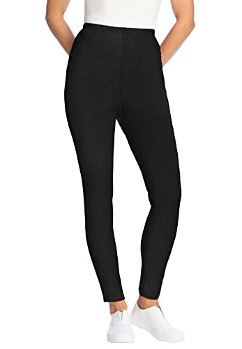 Woman Within Women's Plus Size Cozy Legging - S, Black #TOP15