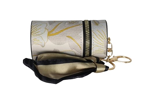 Fashion Wallet Small Clear Flower Portable Earphone Port Red Envelope Car Key Pendant, White3