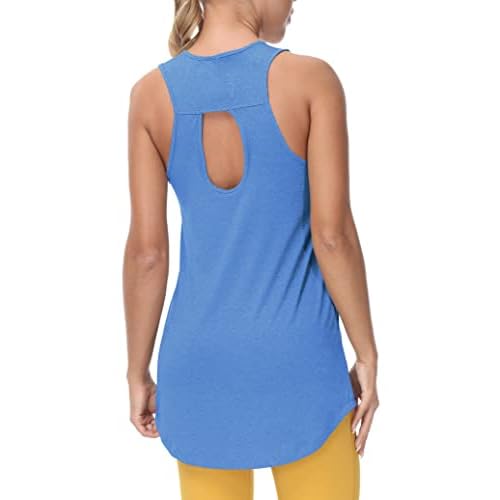 Cakulo Womens Sleeveless Workout Tops Racerback Athletic Summer Tank Tops Gym Yoga Running Shirts Clothes 3-pack:black/Dark Gray/Navy Small