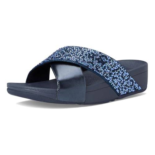 Image of FitFlop Women's, Lulu Crystal Mix Slide Sandal