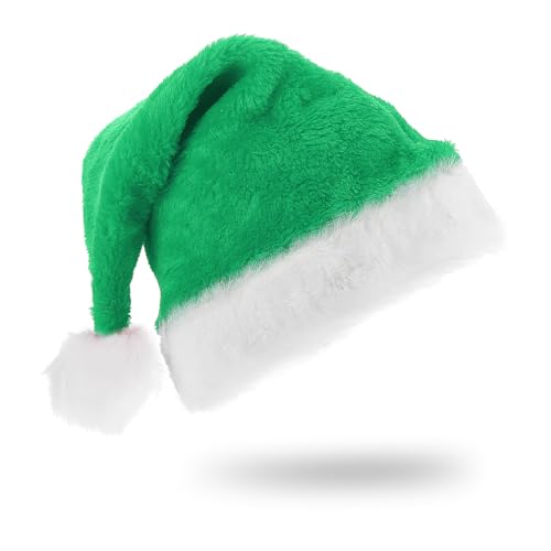 Molain Weihnachtsmütze Erwachsene Hund Grün Weihnachtsmützen Samt...