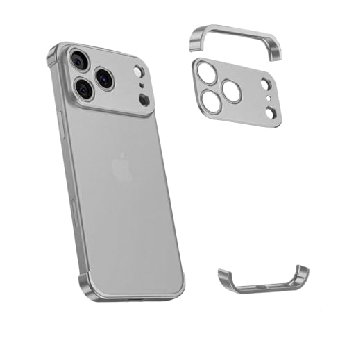 Losin for iPhone 18 Pro Max Metal Borderless Frameless Bumper Case(Gray)
