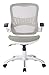 Office Star Mesh Back & Seat, 2-to-1 Synchro & Lumbar Support Managers Chair, White