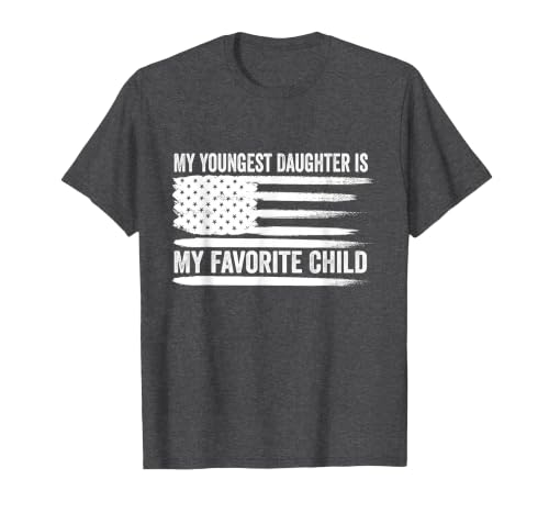 My Youngest Daughter is My Favorite Child T-Shirt, Men, Dark Heather Grey, XX-Large