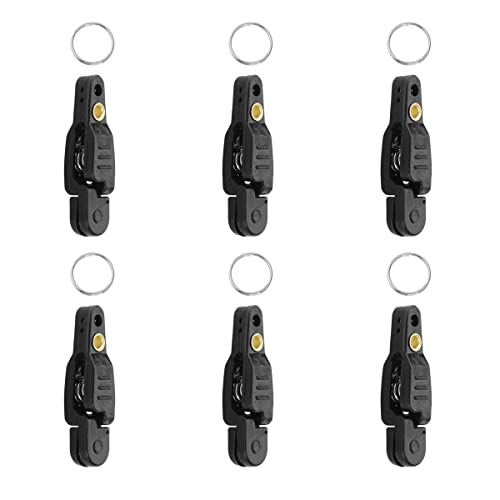 SAUYRASY 6Pcs Black Fishing Snap Release Clips for Downrigger