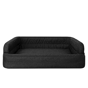 PillowPrim Cuccia per cani, mobili per animali, cuccia per gatti, rivestimento rimovibile, cuscino per cani, lettino per cani, nero, XXL: 117 x 79 cm - immagine 3