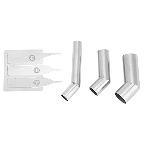 Microscope Air Gun Nozzle, Repairing Bending Hot Air Gun Head with Wiring Tool, Professional Technicians Precise Hot Blow for Hot Air Torch
