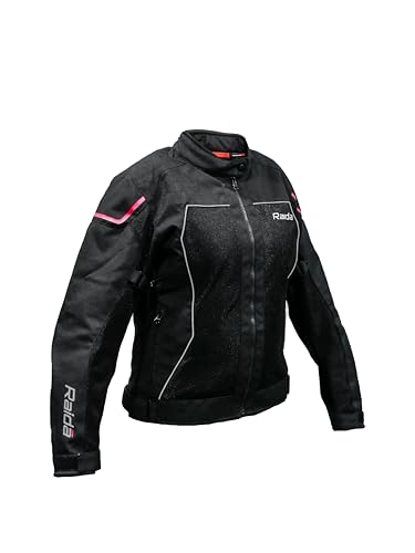 Image of Raida Empress Women's Riding Jacket | Level 2 CE Armour | Sleek, Feminine Fit | Lightweight & Protective | Made for Lady Riders | Ride in Style with Full Protection (XL, Pink)