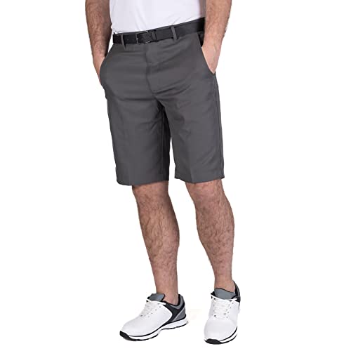 Island GREEN Men's Tour Breathable Golf Shorts, Charcoal, 38W