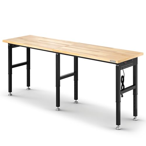 WORKPRO 96x24 Heavy-Duty Adjustable Workbench