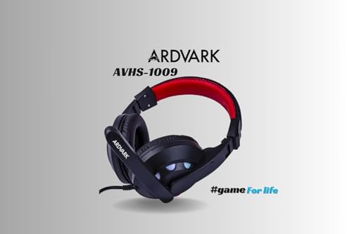 ARDVARK AVHS1009 Gaming Headset for PS5, PS4, Xbox One, Switch, PC with Noise Cancelling Mic, Deep Bass Stereo Sound – Black