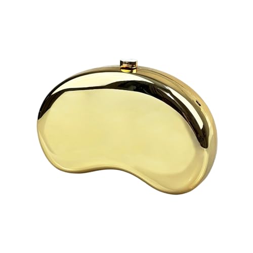 Image of Shiny Metallic Acrylic Clutch Purses For Women Wedding Handbag Evening Clutch Shell Purse