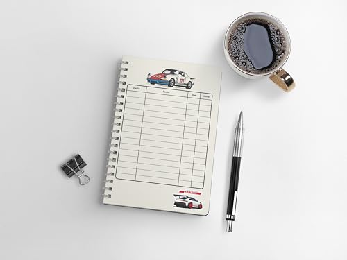 Image of zenithink Aesthetic Sports Car Wiro Journal Notebook | 80 gsm Paper With 350GSM Hard Cover | Unruled | Pages - 160 | | A5 Size | Wiro Binding | Versatile for School, Home & Office |