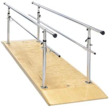 Fabrication Enterprises 15-4030 Height Adjustable Parallel Bars, Platform Mounted, 10' Length, 300 lb. Capacity