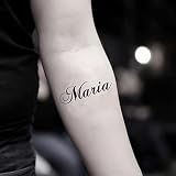 Maria Name Temporary Tattoo Sticker (Set of 2) - OhMyTat