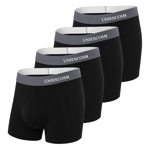 Uniexcosm Boxershorts Herren 2er-4er Pack Baumwolle Männer Unterwäsche Komfortable Retroshorts Boxer Unterwäsche