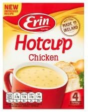 Erin Hot Cup Chicken Soup 4 Pack X 53G Made in Ireland with Pride