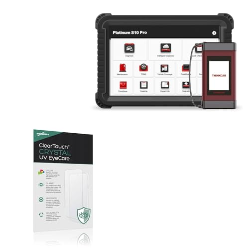 BoxWave Screen Protector Compatible With Thinkcar Vehicle Diagnostic Scanner S10 Pro - ClearTouch Crystal Anti-UV EyeCare (2-Pack), Filters out Harmful Blue Light Reduce Fatigue