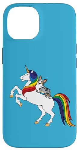 Kawaii Kids Girls Unicorn Cardigan Blue Merle Corgi Lover �X�}�z�P�[�X iPhone 14 �p