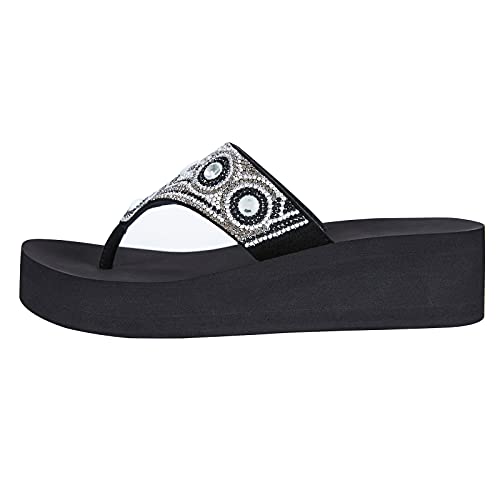 Lowkeyray Womens Flip Flops On Vocation/Beach Comfort Thong Style Flip Flops Sandals For Women In Summer (X-Large, Black, Numeric_10) #TOP1