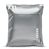 RAGO® Versandtaschen Plastik Warensendung 20 Stück -XXL- 45x55 cm Versandbeutel Selbstklebend und Blickdicht I Plastiktüten Verschließbar für Kleidung I Logistikverpackungen Transport