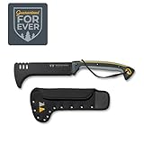 Woodland Tools Super Duty Brush Axe – 9 Inch Curved Blade with Triple Pinned Full Tang, Long Handle, Batoning Spine, and Ballistic Nylon Sheath – Manual Tool for Brush Clearing and Trail Work