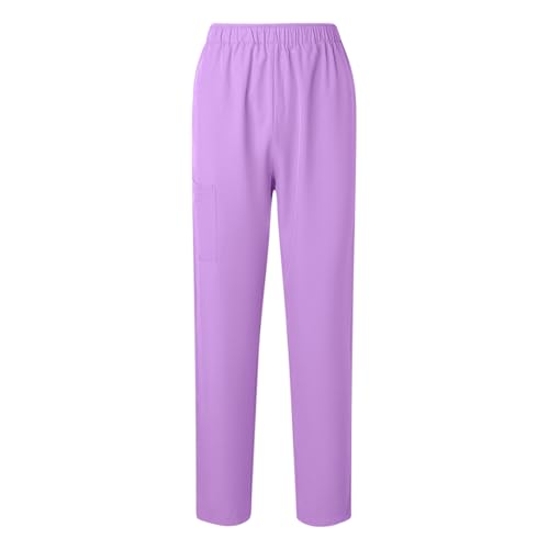 Image of Women's Medica Scrub Pants Pull On Workwear Cargo Pocket Elastic Waist Hospital Uniform Trousers