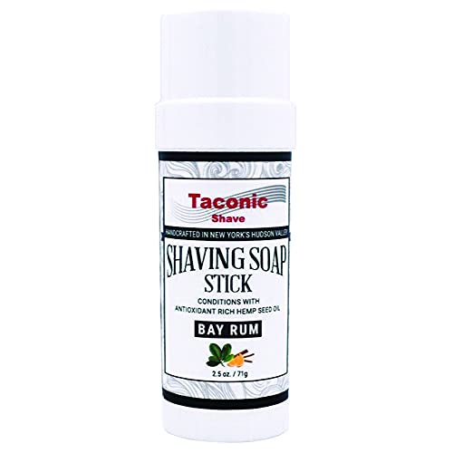 Taconic Shave Bay Rum Savon de rasage Bâton Avec graines de chanvre Antioxydant riche en pétrole 2,5 Oz./71G Cover