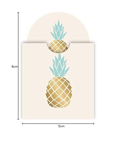 Draeger Pineapple Mirror Round Pocket Mirror to Take Anywhere, All Occasions - Dimensions 8.5 cm x 8 cm, 8L x 5W cm - Image 3