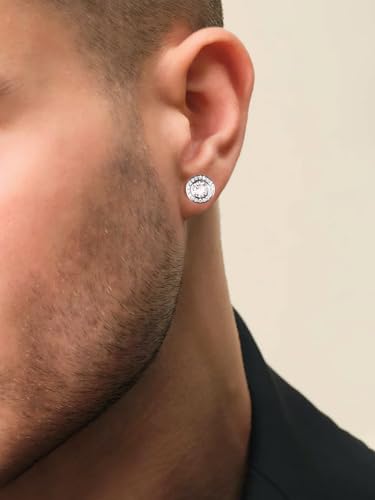 D Color VVS1 Clarity Moissanite Chunky Stud Earrings for Men Women, 0.88-2.43 Carat, Really Authentic Solid 925 Sterling Silver Hypoallergenic, Ideal Gift for Birthday Anniversary Christmas Valentines3