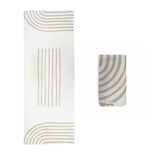 MIKKOA Travel Yoga Mat 1.5mm | Foldable, Lightweight, Cream Yoga ...
