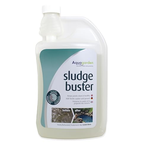Aquagarden Sludge Buster, método orgánico de eliminación de Barro y residuos nocivos, Reduce el Mantenimiento del Estanque y Proporciona un Estanque Limpio y Saludable, para 36.000 litros