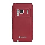 Amzer Silicone Skin Jelly Case for Nokia N8 - Maroon Red