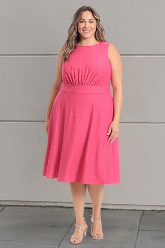 Image of London Times Women's Dresses Inset Waist Midi Dress Career Office Occasion Guest of