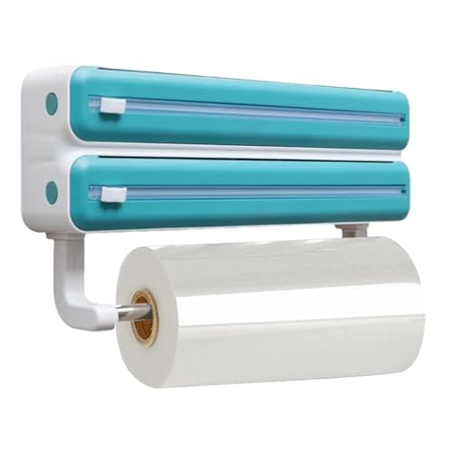 Food Film Dispenser - Food Film Dispenser with Cutter | Kitchen Aluminum Foil Wall Mount, Food Film Storage Box Dispenser with Hanger